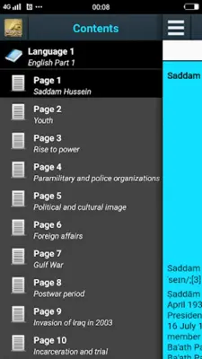 Biography of Saddam Hussein android App screenshot 5